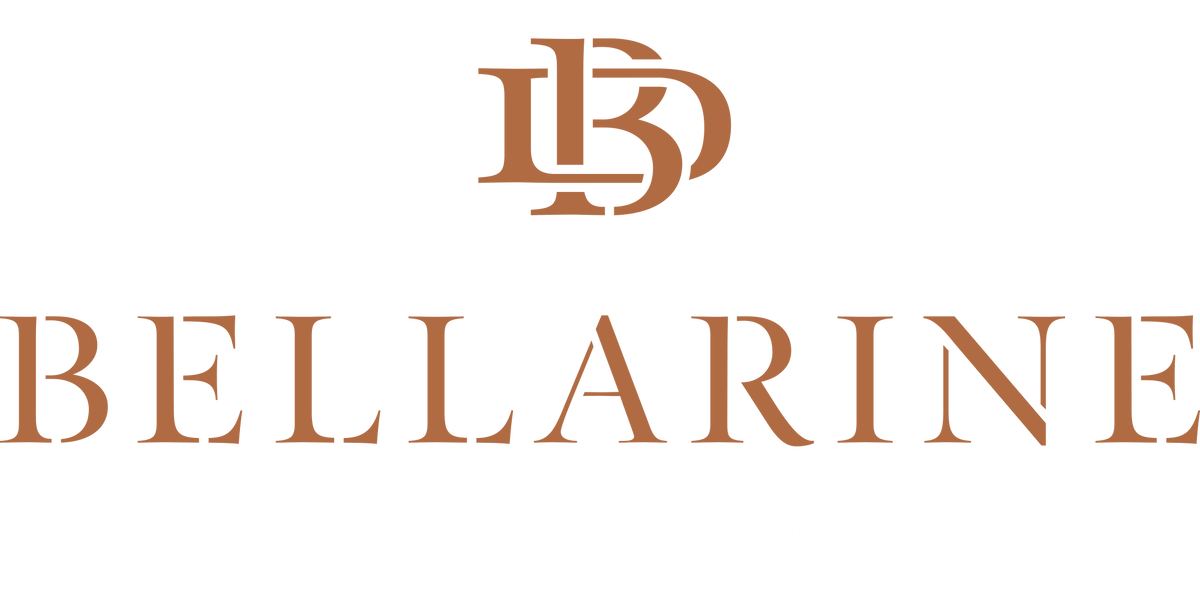 A square logo-style graphic featuring the stylised letters 'BD' in a warm brown/bronze tone above the word Bellarine Distillery in matching brown lettering on a light grey background.